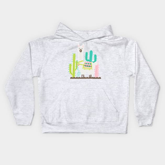 Llama Kids Hoodie by melomania